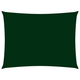 Vela Parasole Tessuto Oxford Rettangolare 2,5x4,5 m Verde Scuro