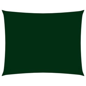 Parasole a Vela Oxford Rettangolare 2x3,5 m Verde Scuro