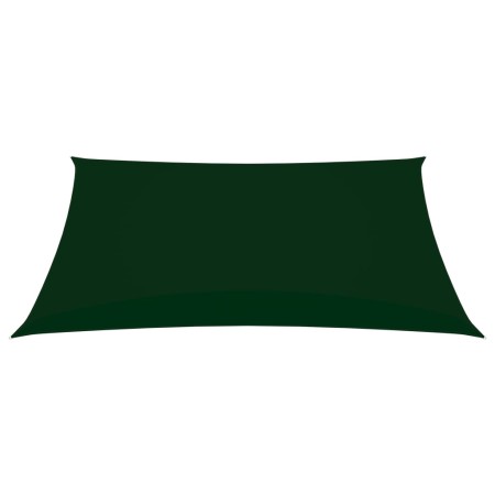 Parasole a Vela Oxford Rettangolare 2x3,5 m Verde Scuro