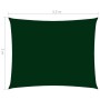 Parasole a Vela Oxford Rettangolare 2x3,5 m Verde Scuro