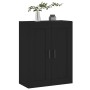 Mobile a Parete Nero 69,5x34,90 cm in Legno Multistrato