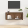 Mobile Porta TV a Parete rovere marrone 100x34,5x40 cm