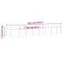 Letto Giardino Acciaio Verniciato Polvere 322x100x36cm Argento