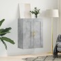 Mobile a Parete Grigio Cemento 69,5x34x90 cm Legno Multistrato