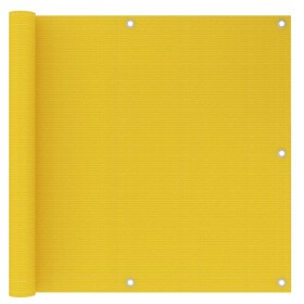 Schermo Frangivista per Balcone Giallo 90x300 cm in HDPE