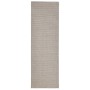 Tappeto in Sisal Naturale 80x250 cm Sabbia