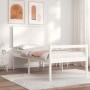 Letto per Anziani Bianco Testiera Small Single Legno Massello