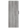 Mobile a Parete Grigio Sonoma 69,5x34x90 cm Legno Multistrato