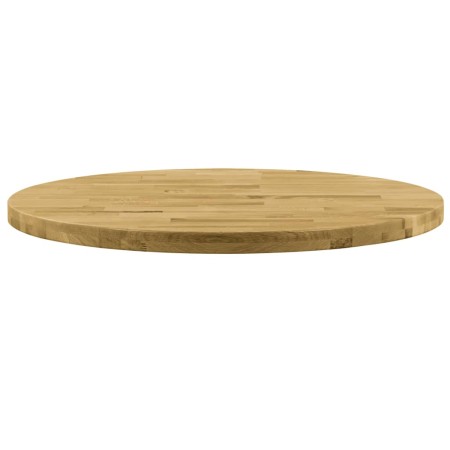 Piano del Tavolo Legno Massello di Rovere Circolare 44mm 700mm