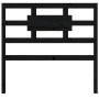 Testiera per Letto Nera 105,5x4x100cm in Legno Massello di Pino