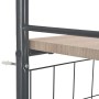 Set Tavolo e Sedie Pieghevoli con Scaffale 3 pz MDF e Acciaio