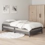 Letto Impilabile Grigio 100x200cm in Legno Massello di Pino