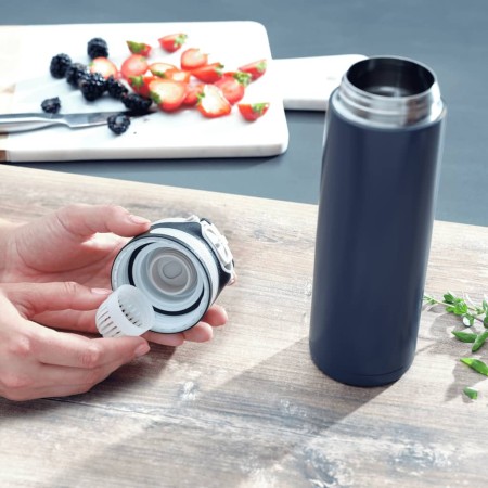 Leifheit Thermos Flip 600 ml Blu Scuro