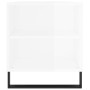 Tavolino Salotto Bianco Lucido 102x44,5x50 cm Legno Multistrato