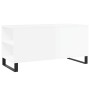 Tavolino Salotto Bianco Lucido 102x44,5x50 cm Legno Multistrato