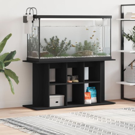 Supporto per Acquario 120x40x60 cm in Legno Multistrato Nero