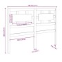 Testiera per Letto 185,5x4x100 cm in Legno Massello di Pino