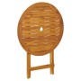 Set da Bistrot 3 pz Nero in Polyrattan e Legno Massello