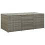 Baule da Giardino in Polyrattan 180x90x70 cm Grigio