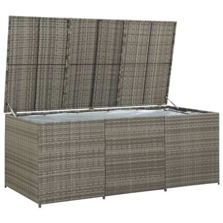 Baule da Giardino in Polyrattan 180x90x70 cm Grigio