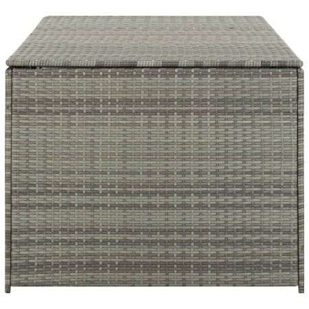 Baule da Giardino in Polyrattan 180x90x70 cm Grigio