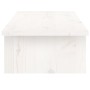 Supporto per Monitor Bianco 100x27x15 cm Legno Massello di Pino