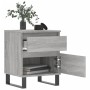 Comodini 2pz Grigio Sonoma 40x35x50 cm in Legno Multistrato