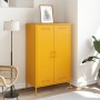 Credenza Giallo Senape 68x39x113 cm in Acciaio