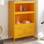 Credenza Giallo Senape 68x39x113 cm in Acciaio