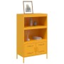 Credenza Giallo Senape 68x39x113 cm in Acciaio