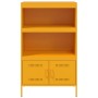 Credenza Giallo Senape 68x39x113 cm in Acciaio