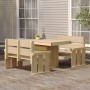 Set da Pranzo da Giardino 3 pz in Legno di Pino Impregnato