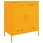 Credenza Giallo Senape 68x39x79 cm in Acciaio