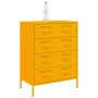 Credenza Giallo Senape 68x39x89 cm in Acciaio