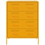 Credenza Giallo Senape 68x39x89 cm in Acciaio