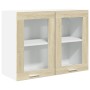 Mobile Pensile Vetro Rovere Sonoma 80x31x60cm Legno Multistrato