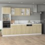Mobile Pensile Vetro Rovere Sonoma 80x31x60cm Legno Multistrato