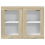 Mobile Pensile Vetro Rovere Sonoma 80x31x60cm Legno Multistrato