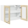 Mobile Pensile Vetro Rovere Sonoma 80x31x60cm Legno Multistrato