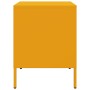 Comodini 2 pz Giallo Senape 36x39x50,5 cm in Acciaio