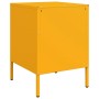 Comodini 2 pz Giallo Senape 36x39x50,5 cm in Acciaio