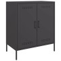 Credenza Nera 68x39x79 cm in Acciaio