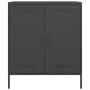 Credenza Nera 68x39x79 cm in Acciaio