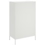 Credenza Bianca 68x39x113 cm in Acciaio