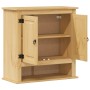 Mobile Bagno a Parete Corona 70x33x71,5cm Legno Massello Pino