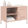 Mobili TV 2pz Rosa 68x39x50,5 cm in Acciaio