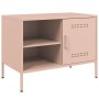 Mobili TV 2pz Rosa 68x39x50,5 cm in Acciaio