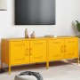 Mobili TV 2 pz Giallo Senape 68x39x50,5 cm in Acciaio