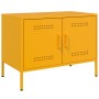 Mobili TV 2 pz Giallo Senape 68x39x50,5 cm in Acciaio