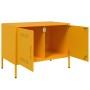 Mobili TV 2 pz Giallo Senape 68x39x50,5 cm in Acciaio